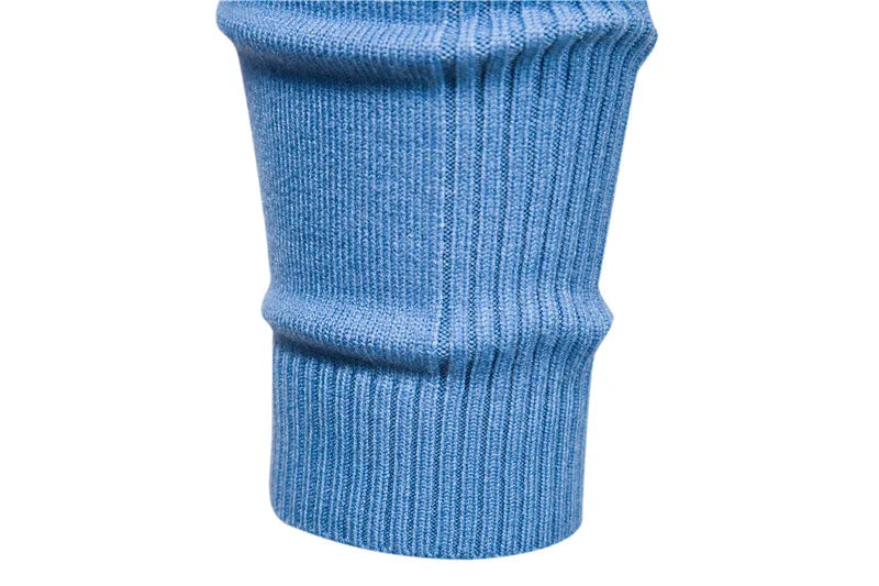 2021 New Winter Men Turtleneck Sweater Casual Solid Color Warm Pullover High Quality Slim High Neck Long Sleeve Sweater Men