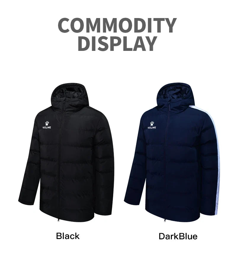 Winter Men's Cotton Jacket Hooded Short Warm Coat Training Sports Team Uniform Women Padded Outwear 8261MF1013