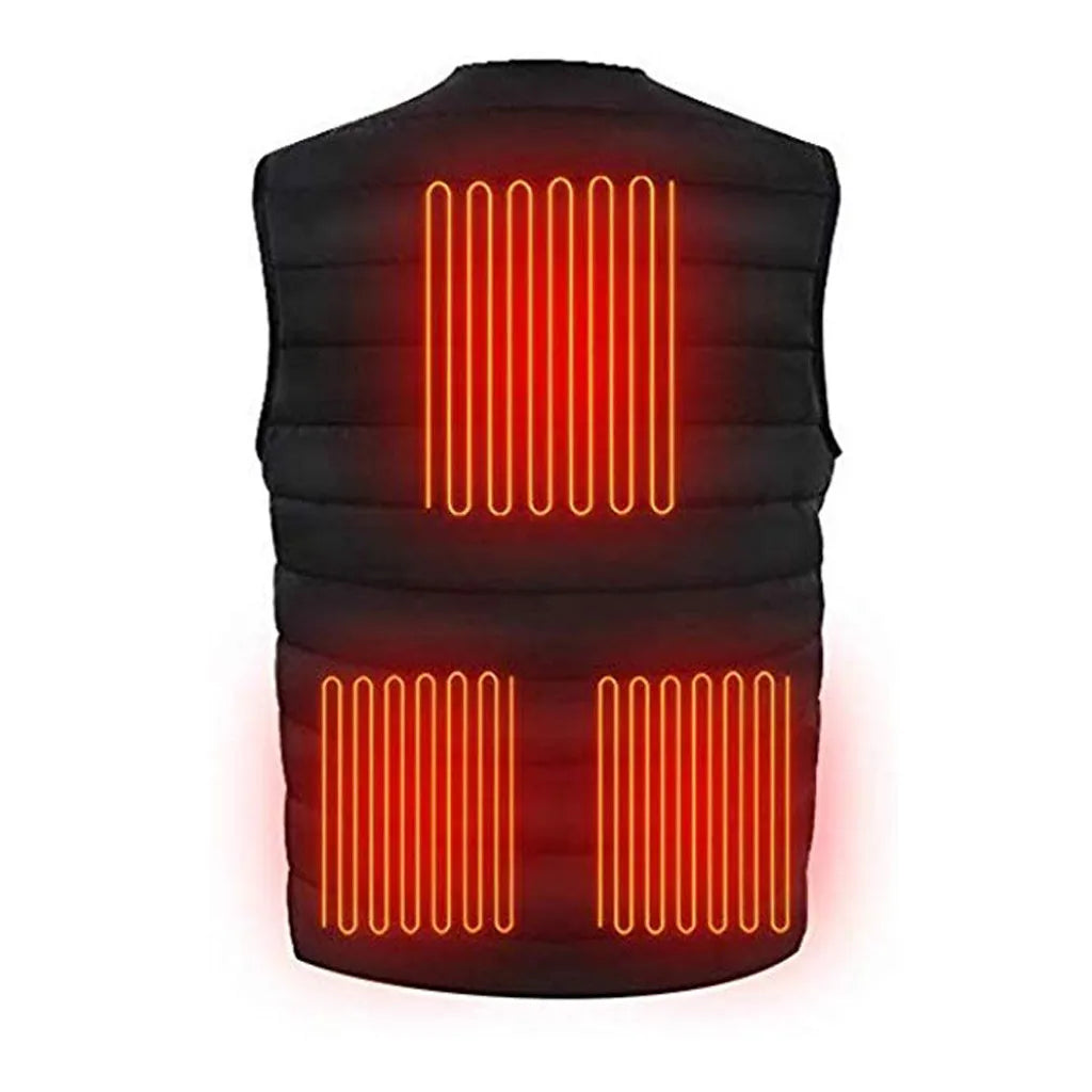 11 Area Heating Vest Men/Women Casual V-neck USB Heated Vest Smart Control Temperature Heating Jacket Cotton Coat Winter Hunting