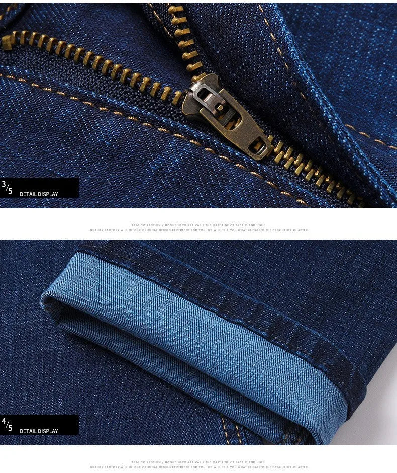 2023 Men's Stretch Black Jeans Classic Style Business Fashion Pure Slim-fit Denim Pants Male Brand Casual Trousers
