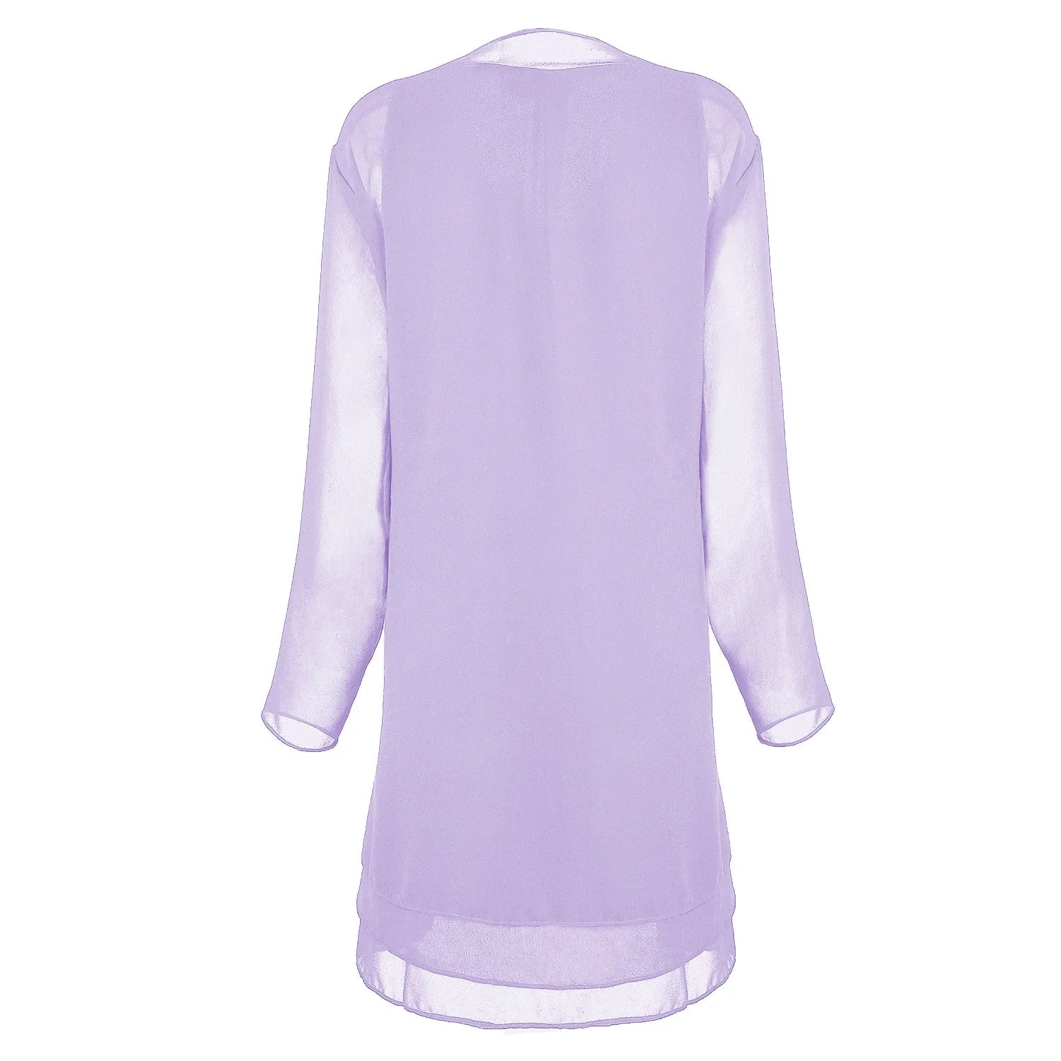 2 Pieces Chiffon Dress Set Women Casual Long Sleeve Solid Cardigan Dress Elegant Wedding Evening Party Dresses Clothing Vestidos