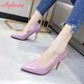 Aphixta Shoes Woman 7cm Or 10cm High Heel Pumps Red Thin Heels Women Shoes Wedding Party Leisure Nude Super Big Szie 48