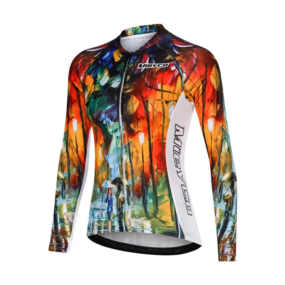 Pro Women Cycling Jersey Autumn MTB Bike Wear Bicycle Clothes Long Sleeve Womens Cycling Clothing Ropa De Ciclismo bike jersey