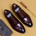 Full Grain Leather Men Retro Italian Design Men Brogues Genuine Leather Dress Shoes Handmade Wedding Shoes For Men