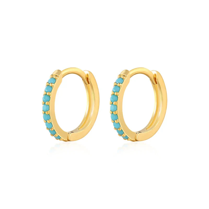 Silver 925 1 pair Women Small Hoops Earring Piercing Ear Cartilage Tragus Simple Thin Circle Anti-allergic Ear Buckle