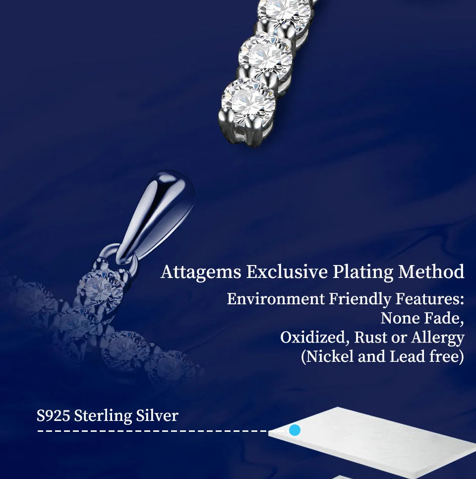 Handmade Cross Pendant Moissanite Solid Sterling 925 Silver Necklace For Women Luxury Jewelry for Engagement Christmas