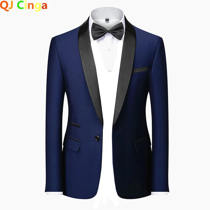 2026 Men's Skinny Terno Masculino, Formal Slim Fit Tuxedo Prom Suit / Male Groom Wedding Blazers High Quality Dress Jacket Coat