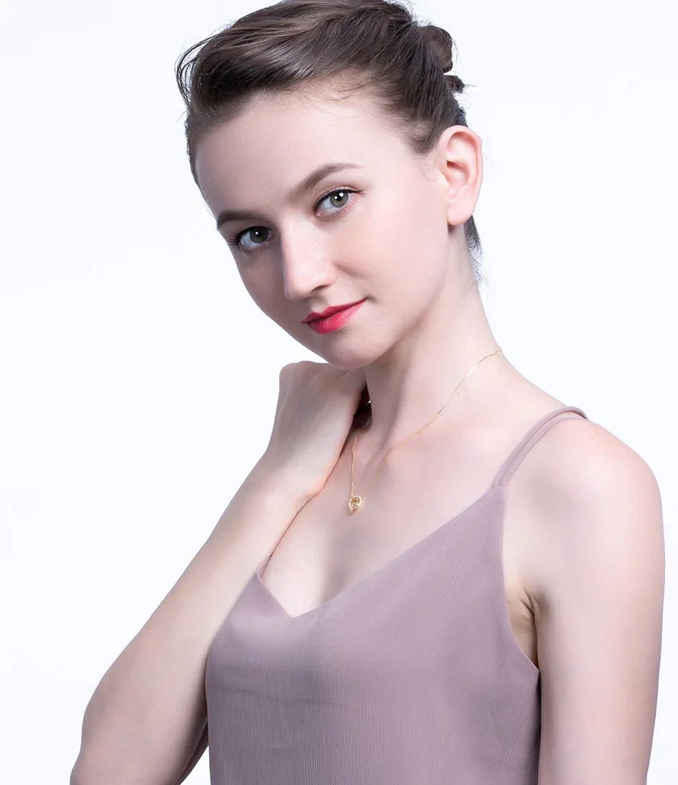 Trendy Simple Necklace 925 Sterling Silver Women Necklaces With 3 Big Circle AAAA Zircon Jewelry Wedding Gift OSN175