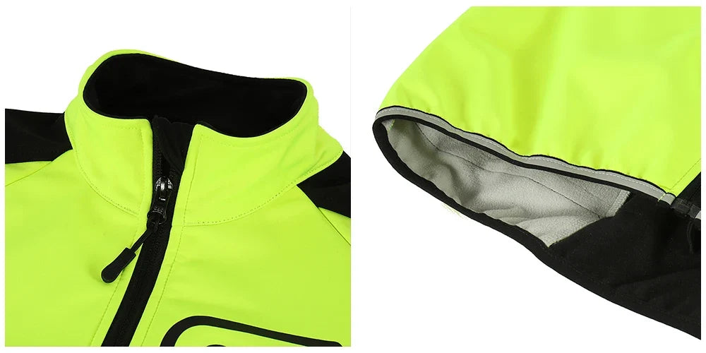 Men's Cycling Jacket Winter Thermal Jacket Softshell Windbreak Waterproof Bike Coat Bicycle Raincoat BG011