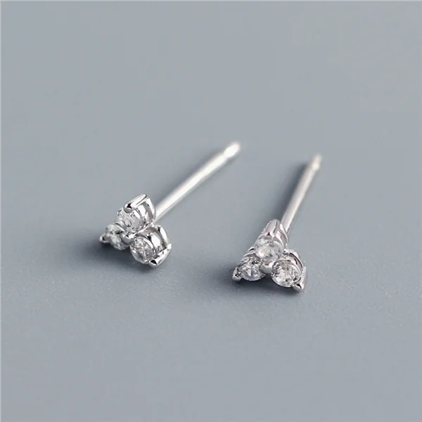 Real 100% 925 Sterling Silver Punk Hip-Hop Link Chain Gothic Studs Earrings for Fashion Women Jewelry Accessories 2022