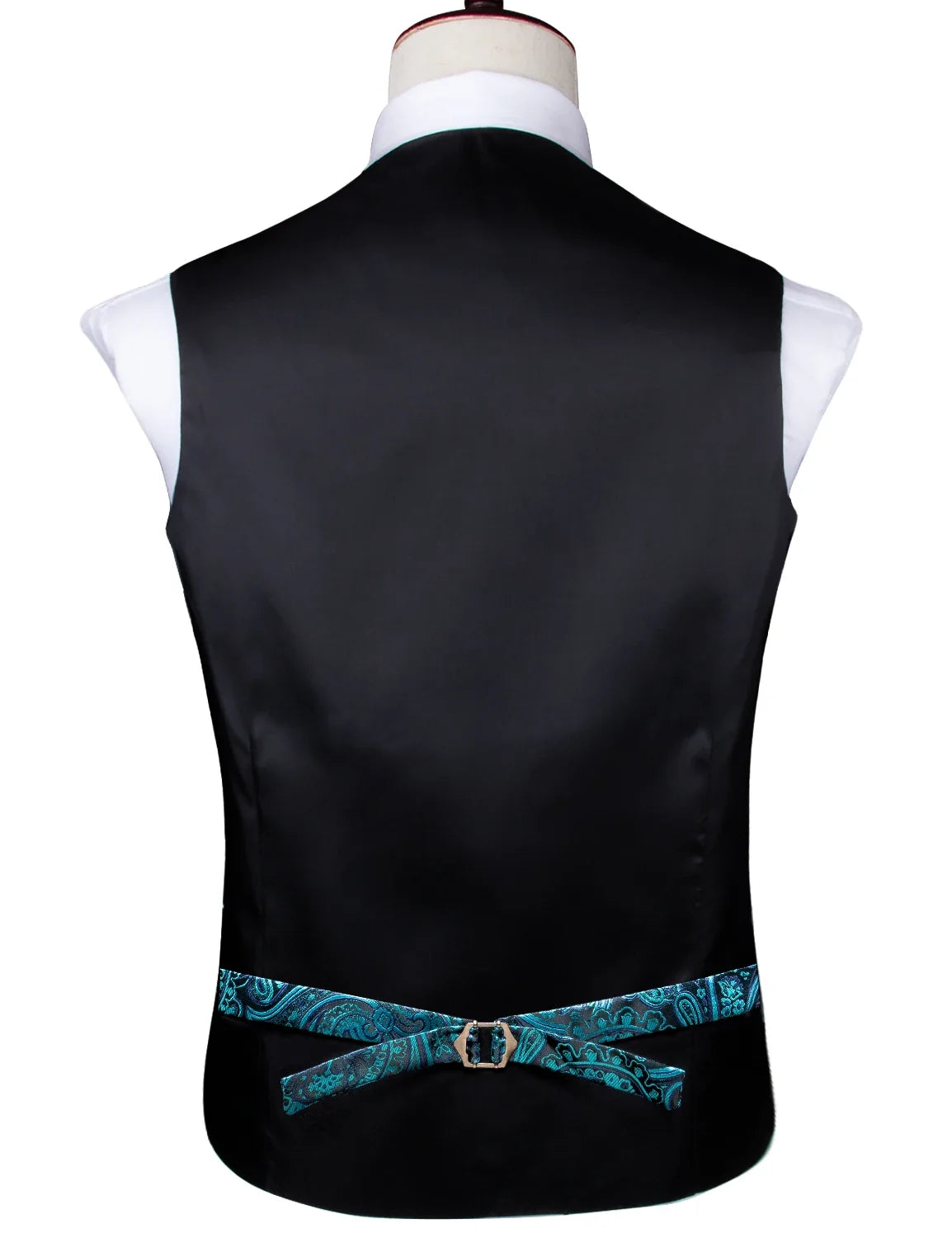 Fashion Silk Vest For Men Classic Gold Champane Yellow Waistcoat Jacket Tie Hankerchief Cufflinks Sets Dress Suit Wedding Hi-Tie