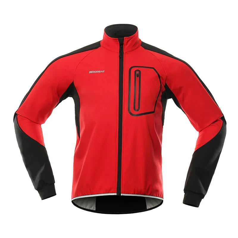 Men's Cycling Jacket Winter Thermal Jacket Softshell Windbreak Waterproof Bike Coat Bicycle Raincoat BG011