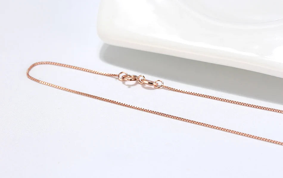 Slim 0.6mm Box Chain Necklace Italy 925 Silver Woman Man Necklace 45cm 18''Long  Jewelry Gift Wholesale OSC07