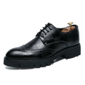 New Arrival Mens Casual Leather Shoes Thick soled Formal Shoes Fashion Brogue Shoes Elegant Leisure Walk Oxford Male Shoes Adult