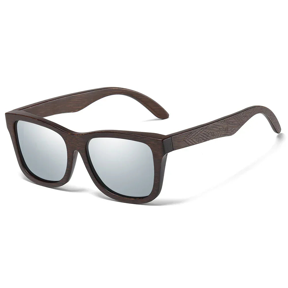 Natural Bamboo Wooden Sunglasses Handmade Polarized Glasses Mirror Coating Lenses Eyewear With Gift Box