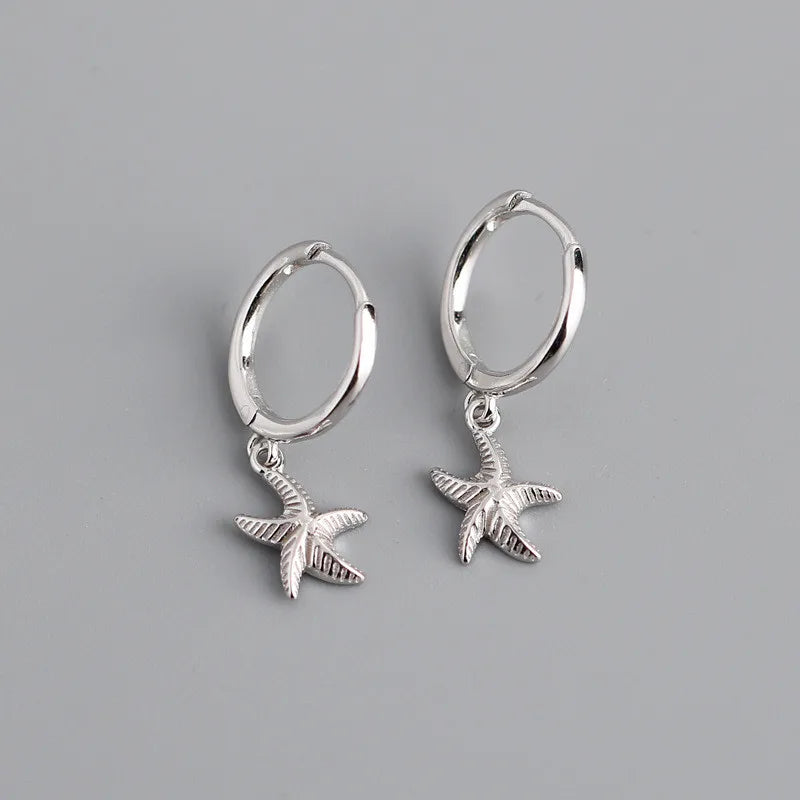 Real 100% 925 Sterling Silver Punk Hip-Hop Link Chain Gothic Studs Earrings for Fashion Women Jewelry Accessories 2022