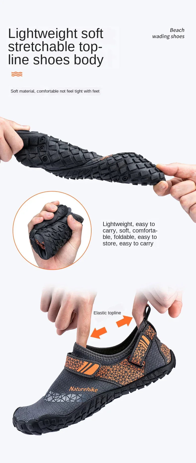 Wading Shoes Quick-Dry Water Shoes Breathable Aqua Upstream Shoes Antiskid Outdoor Sports Shoes Beach Pool Sneakers