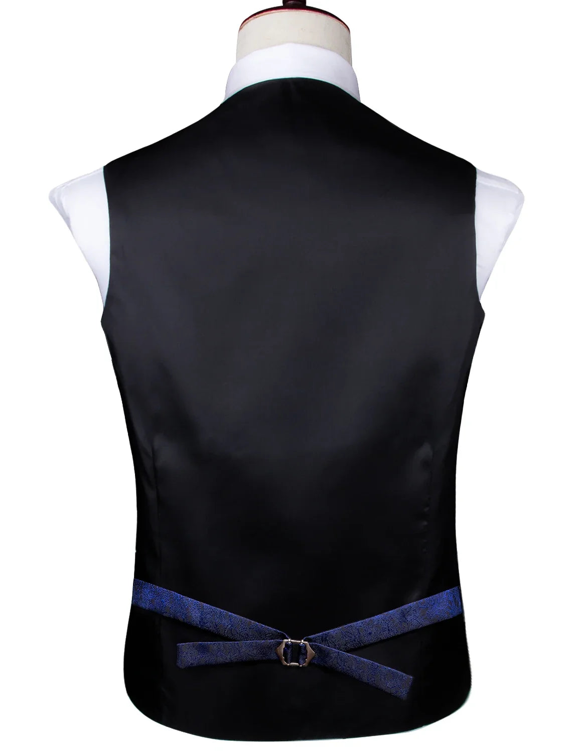 Fashion Silk Vest For Men Classic Gold Champane Yellow Waistcoat Jacket Tie Hankerchief Cufflinks Sets Dress Suit Wedding Hi-Tie
