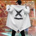 New Men Streetwear Black Jackets And Coats Hip Hop Harajuku Hooded Men's Windbreaker Overcoat Mens Clothing Outwear M-5XL