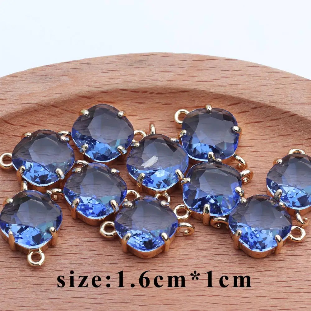 10pcs/lot,M438,jewelry accessories,diy bracelet,copper metal,hand made,glass pendant,charms,jewelry making,diy earring