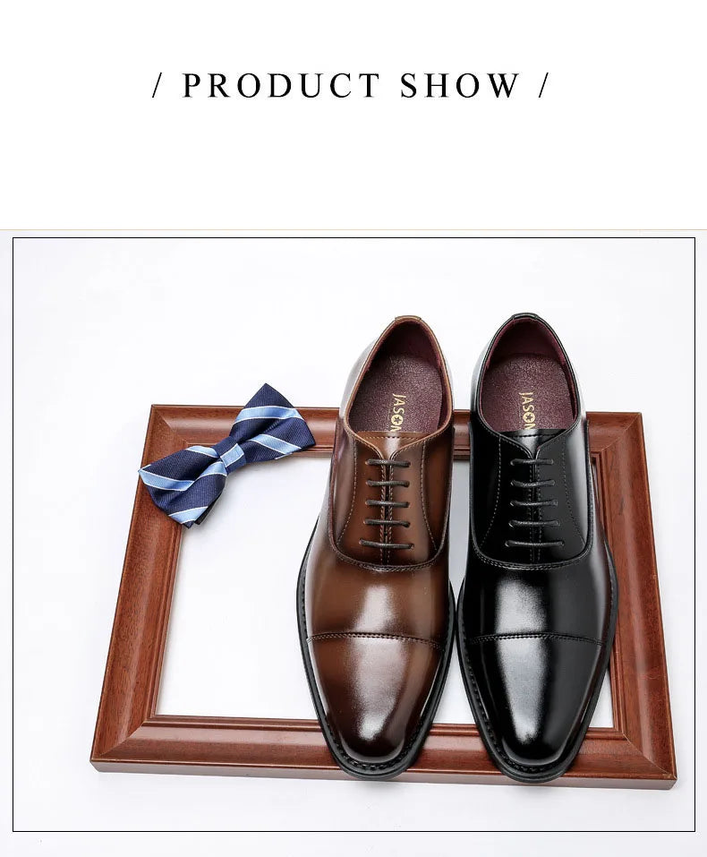 2023 High Quality Handmade Oxford Dress Shoes Men Genuine Cow Leather Suit Shoes Footwear Wedding Formal Italian Shoes Hot