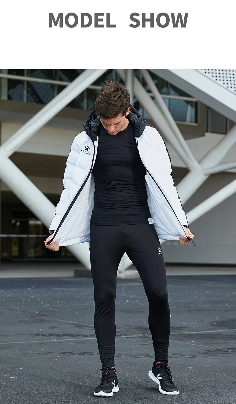 Winter Men's Cotton Jacket Hooded Short Warm Coat Training Sports Team Uniform Women Padded Outwear 8261MF1013
