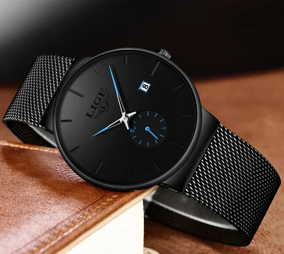 Ultra Thin Fashion Casual Ladies Watches Elegant Luxury Waterproof Business Quartz Watch for Women Gift Auto Calendar Clock