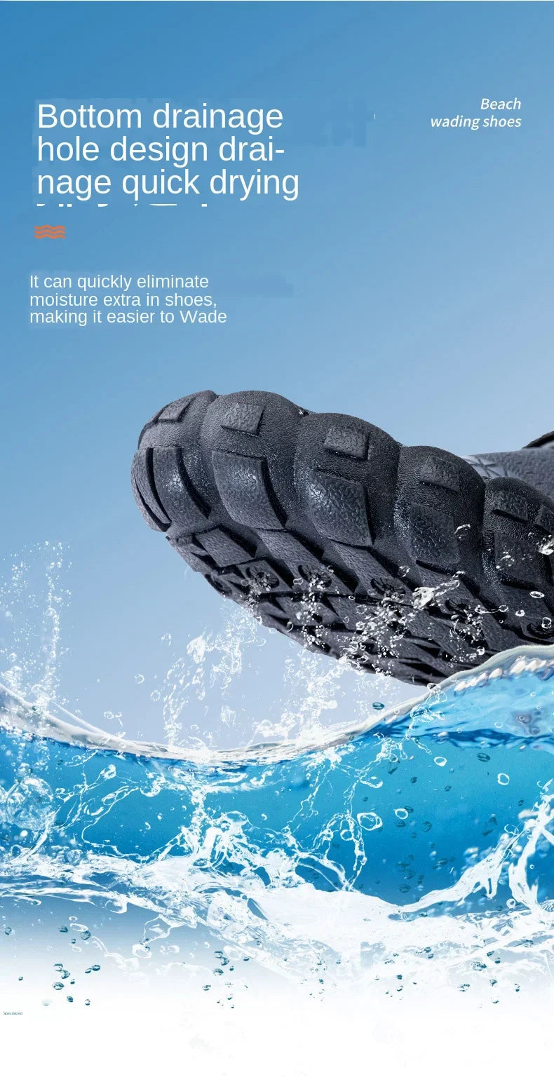 Wading Shoes Quick-Dry Water Shoes Breathable Aqua Upstream Shoes Antiskid Outdoor Sports Shoes Beach Pool Sneakers