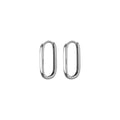 925 Sterling Silver Simple Oval Glossy Huggies Ear Buckle for Women Fashion Bohemian European piercing Earrings Jewelry