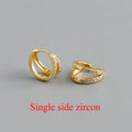 925 Sterling Silver Simple Glossy Double Ear Buckle for Women Unique Charm Party Hoop Earrings Fine Jewelry Accessories