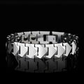 Tungsten Links Bracelets for Men Women Couples High Polished Inlay Health Magnetic Stones Three Color, Customized