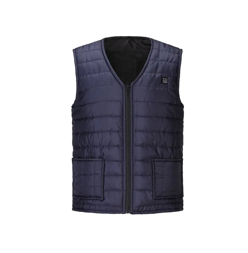 11 Area Heating Vest Men/Women Casual V-neck USB Heated Vest Smart Control Temperature Heating Jacket Cotton Coat Winter Hunting
