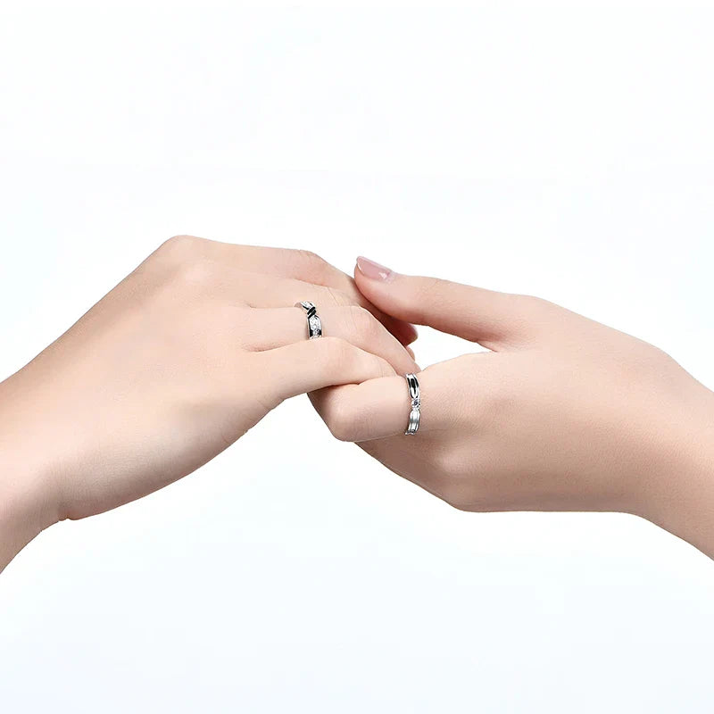 Solid 925 Sterling Silver Wedding Bands Ring for Women Men Jewelry VVS1 Moissanite Engagement Ring Couple Anniversary