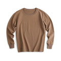 Autumn New Brand Mens Long Sleeve Tshirt Cotton T Shirt Men Vintage Casual Loose Brown Tops Unisex Home Hip Hop Streetwear