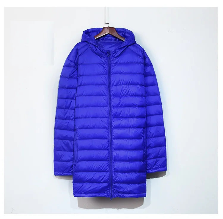 Plus 8XL Winter Long Duck Down Jacket Men Feather Parka Man Ultra Light Down Jacket Men Lightweight Warm Puffer Jackets