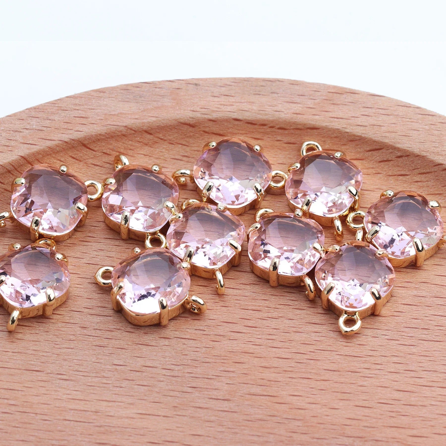10pcs/lot,M438,jewelry accessories,diy bracelet,copper metal,hand made,glass pendant,charms,jewelry making,diy earring