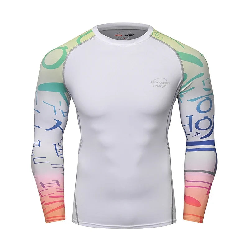 Clothes Full Sleeve White Rashguards For Swimwear Anti -uv Sunscreen T Shirt Boxing Trainning Wear Bjj Jiu Jitsu Rash Guard