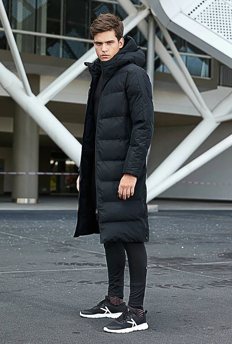 Men Winter Jacket Long Solid Sports Training Coat Male Overcoat Outrwear Warm Cotton Padded Winter Coat Women 8261MF1014