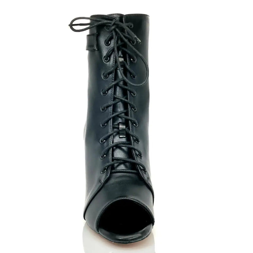 Women's Fashion Summer Party Outdoor Boots Sexy stilettos High Heels Women Latin dance heels shoes Black For Ballroom