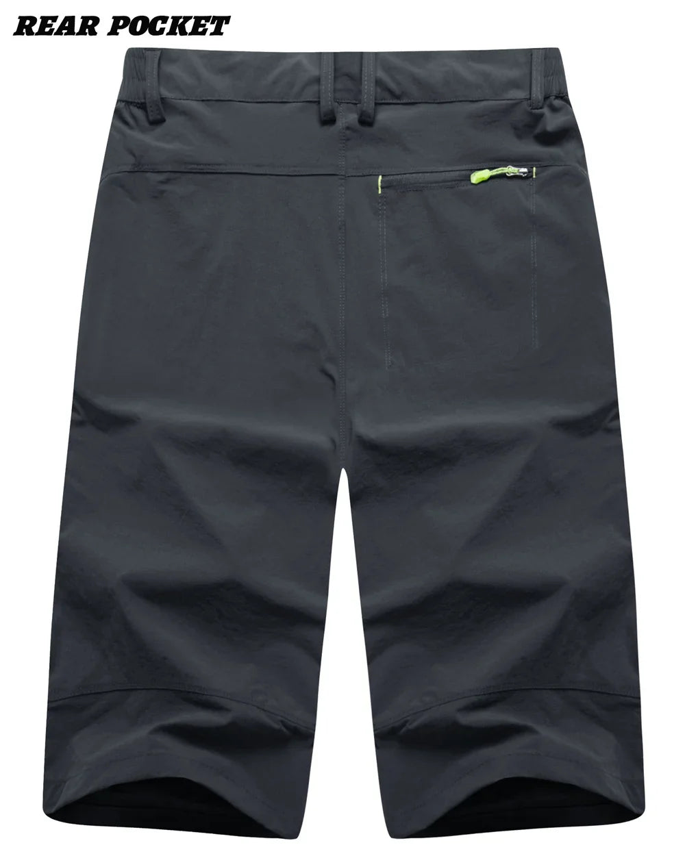 Below Knee Length Summer Waterproof Shorts Mens Quick Drying 3/4 Capri Pants Hiking Walking Sports Outdoor Nylon Shorts
