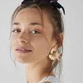 Vintage Earrings Women Bohemian Big Irregular Geometric Gold Metal Dangle Drop Earrings Exaggerated Jewelry 2024