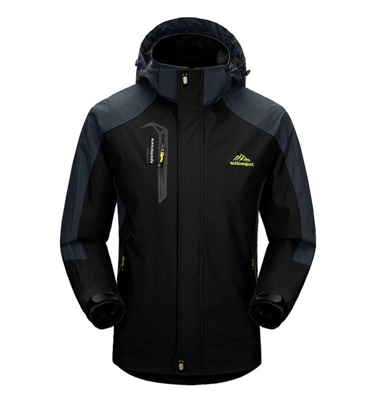 Camping Hiking Jacket Men Autumn Outdoor Sports Coats Climbing Trekking Windbreaker Travel Waterproof Jackets Black
