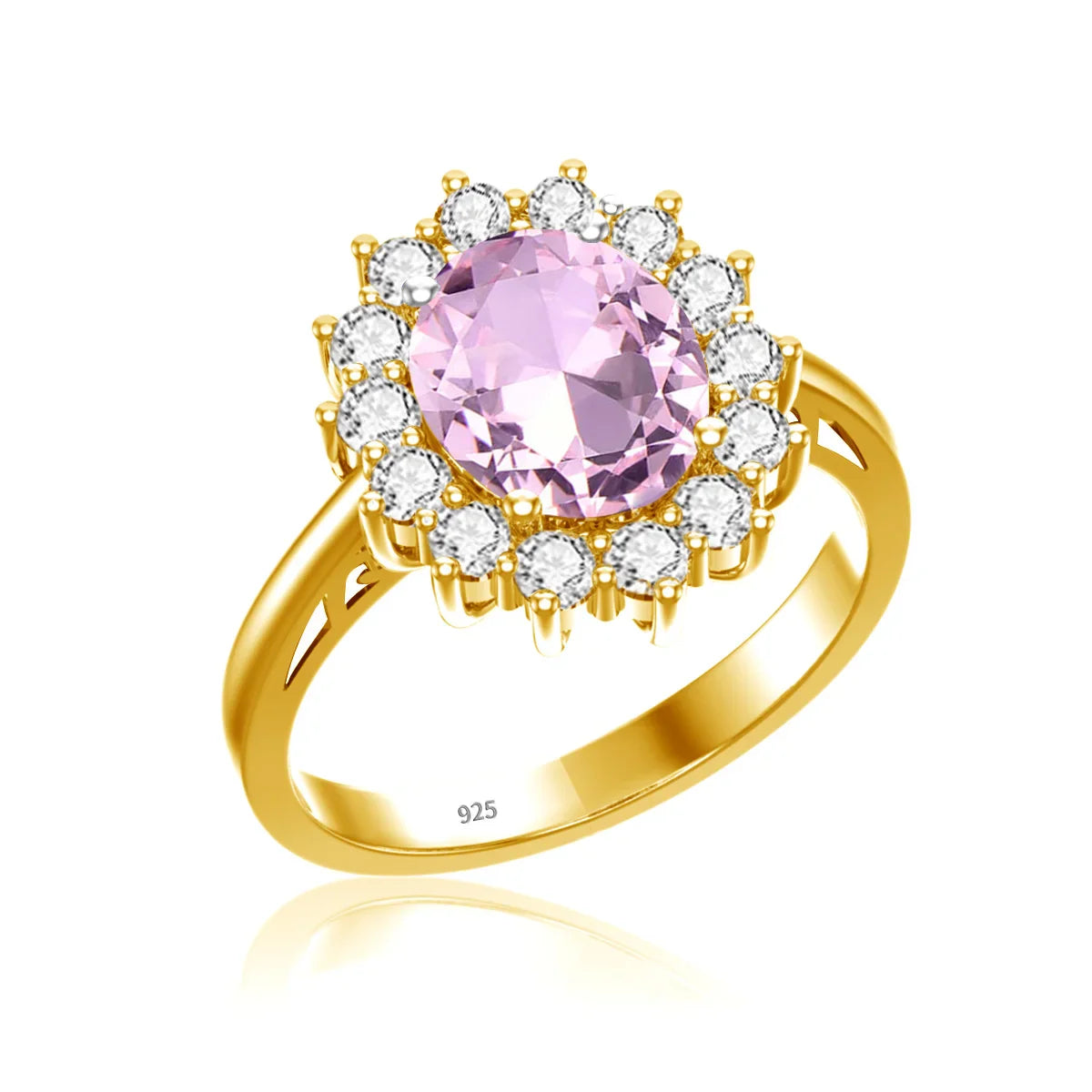 Princess Diana Gold Emerald Ring Women Oval Stone 8*10mm Trending Victoria Jewelry luxury Engagement Gift High Quality