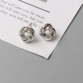 Tiny Metal Stud Earrings for Women Gold Color Twist Round Earrings Small Unusual Earrings boucles d'oreilles Fashion Jewelry