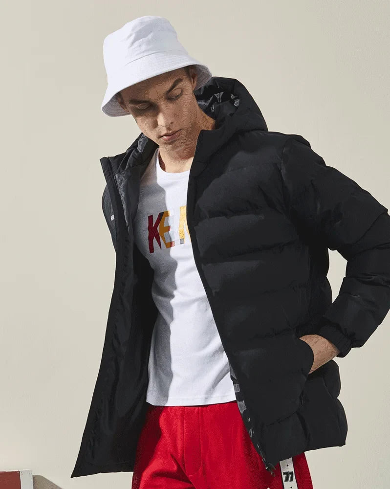 Winter Men's Cotton Jacket Hooded Short Warm Coat Training Sports Team Uniform Women Padded Outwear 8261MF1013