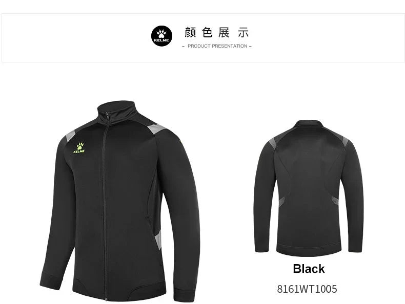 Sports Jacket Men's Football Match Suit Stand-up Collar Training Jacket 8161WT1005