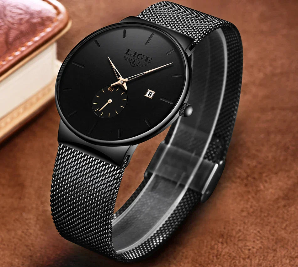 Ultra Thin Fashion Casual Ladies Watches Elegant Luxury Waterproof Business Quartz Watch for Women Gift Auto Calendar Clock