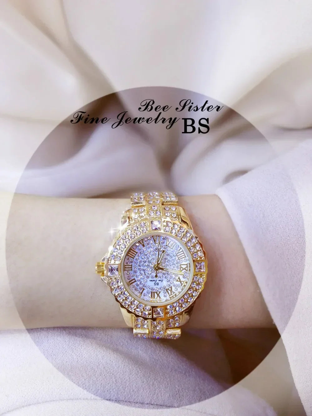 Women Watches Diamond Gold Watch Ladies Wrist Watches Luxury Brand Rhinestone Women's Bracelet Watches Female Relogio Feminino