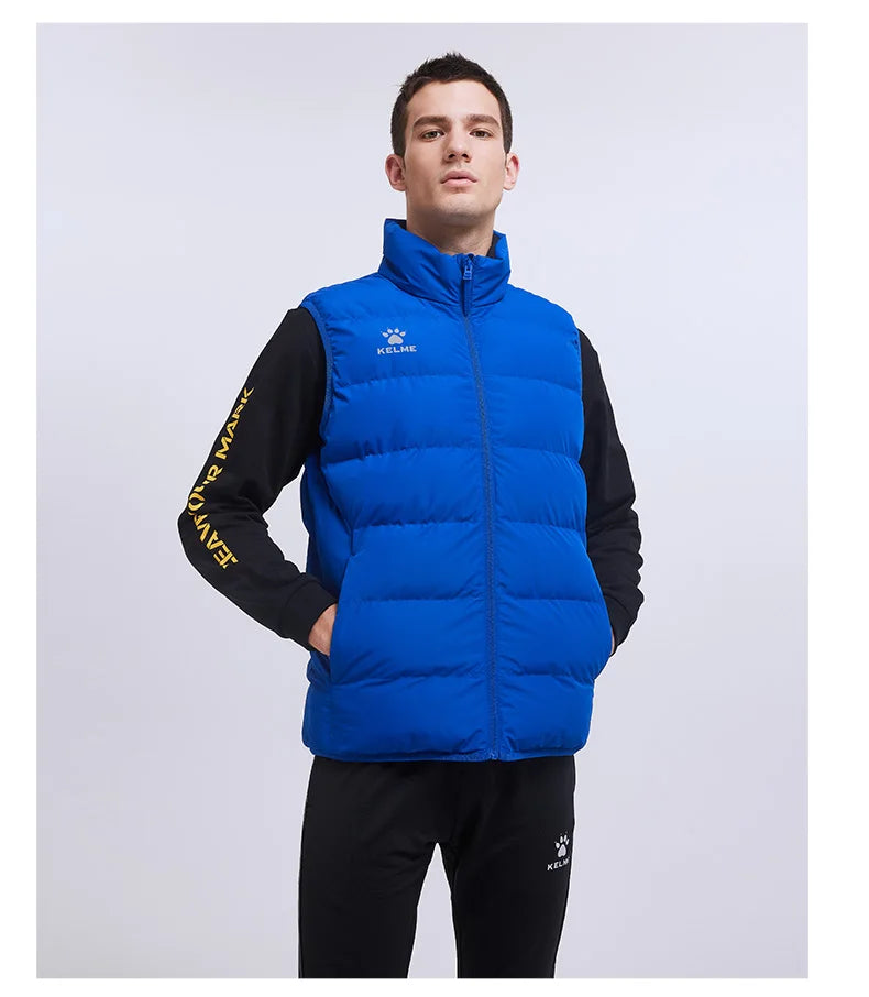 Sports Cotton Vest Men's  Autumn And Winter New Warm And Windproof Football  Sleeveless Cotton Jacket 8161MJ1001