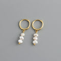 Real 925 Sterling Silver Natural Freshwater Baroque Pearl Stud Earrings for Women Bohemian Charming Jewelry Trend 2021